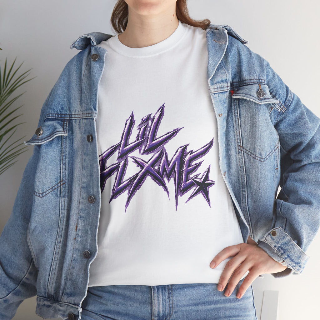 Lil Flame Graphic Tee — Purple Graffiti Streetwear T-Shirt