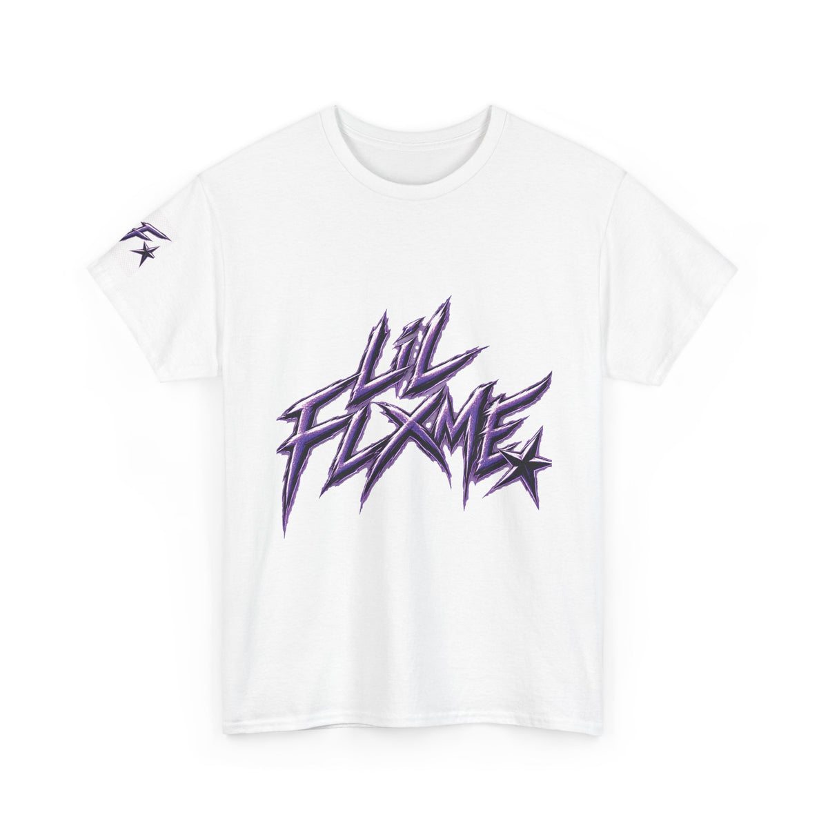 Lil Flame Graphic Tee — Purple Graffiti Streetwear T-Shirt