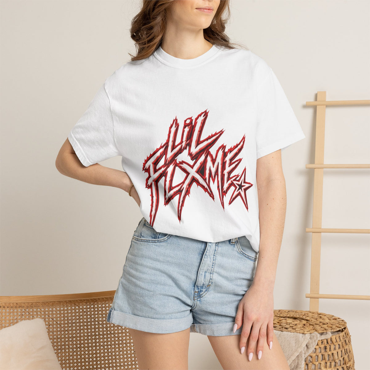 Lil Flxme Graphic Tee front&back
